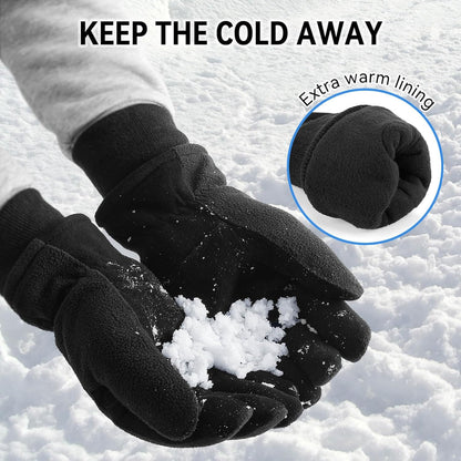 Men & Women Winter Gloves -30°F Deerskin Leather Water-Resistant Windproof Cold Weather Glove for Driving Hiking